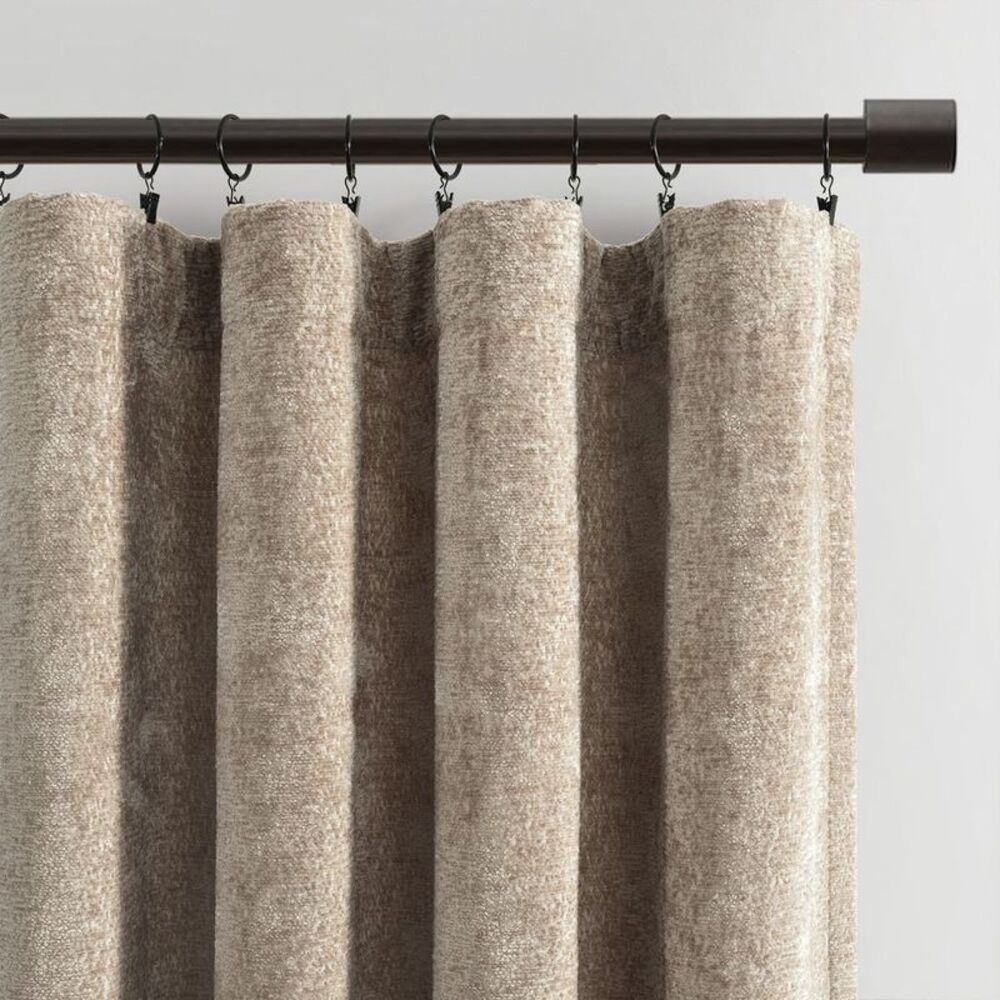 Lush Decor - Lush Décor Aspen Luxury Velvet Chenille Window Cur Neutral